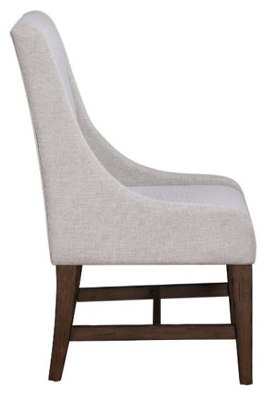 Steve Silver Co. Auburn Beige/Dark Tobacco Upholstered Dining Arm Chair-2