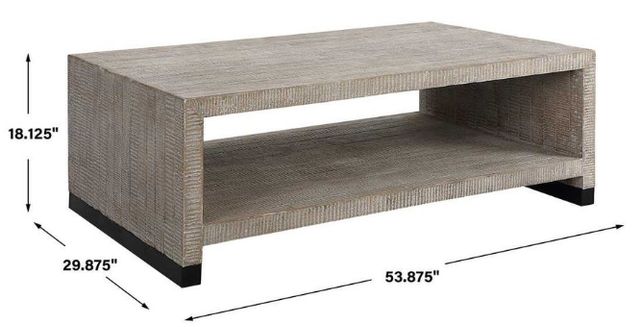 Uttermost® Bosk White Washed Coffee Table-2