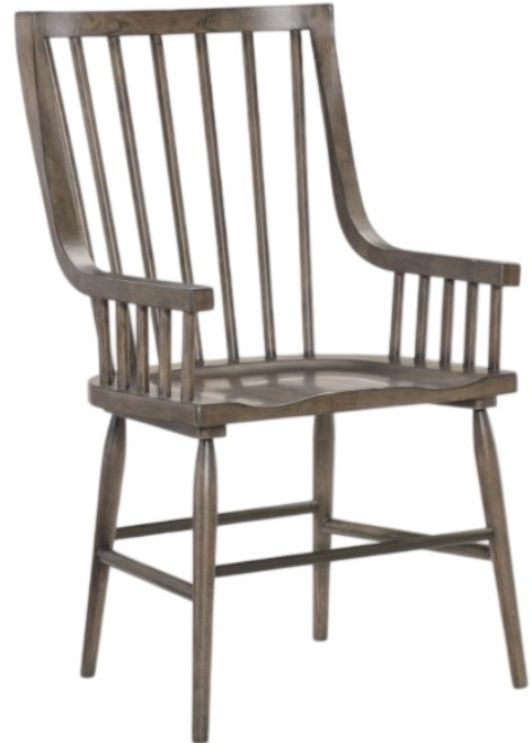 Legacy Classic Xxx's and Ooo's Cocoa Windsor Dining Arm Chair-0