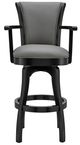 Armen Living Raleigh Gray 30" Arm Swivel Bar Stool-0