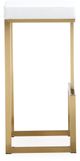 TOV Furniture Ferrara White Set of 2 Gold Steel Bar Stool-1