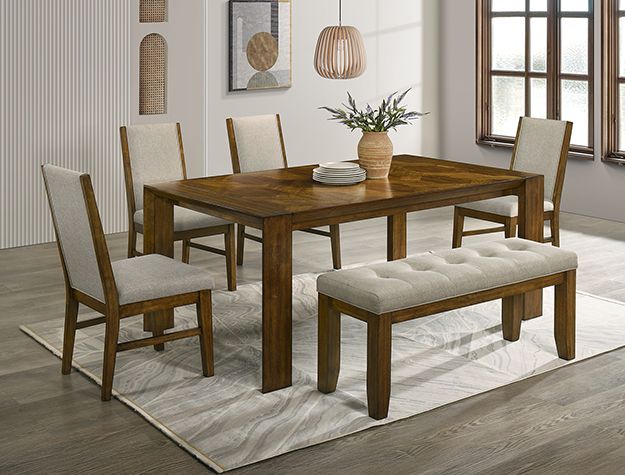 Crown Mark Hollister Brown Dining Table Top-1