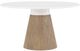 Legacy Classic Melrose Cloud White Round Dining Table with Dessert Oak Base-0