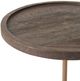 Renwil® Braiden Walnut Accent Table with Antique Brass Frame and Natural Base-2