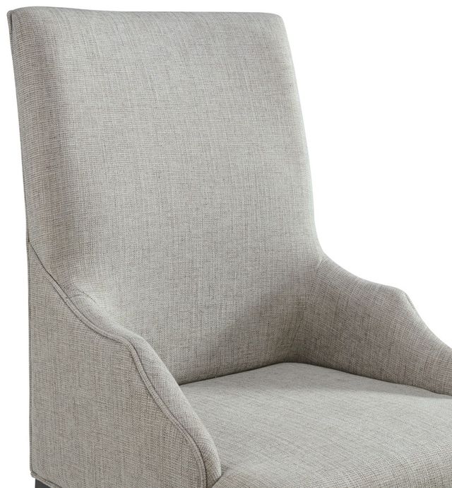 Elements International Montrose Espresso/Light Gray Upholstered Dining Host Chair-4