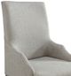 Elements International Montrose Espresso/Light Gray Upholstered Dining Host Chair-4