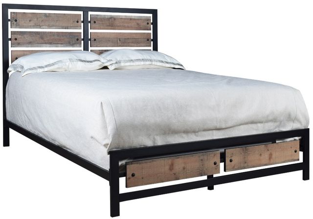New Classic® Home Furnishings Elk River 4-Piece Rustic California King Panel Bedroom Set-2