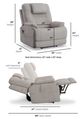 Flexsteel® Zecliner Model 2 Petite Dove Power Sleep Recliner with Power Headrest and Lumbar-2