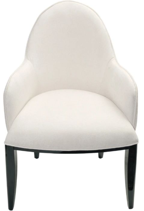 Michael Amini® Tuxedo Piano Keyboard Dining Arm Chair-2