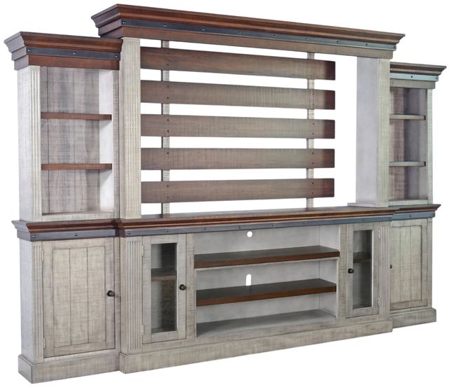 Sunny Designs™ Alpine Gray/Tobacco Leaf Entertainment Wall-0