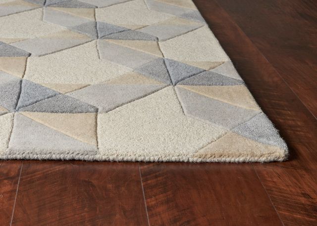 KAS Rugs Eternity Ivory/Grey Elements 5'x8' Rug-2