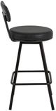 International Furniture Direct Eclipse Black/Blacksmithing Matte Black 30'' Barstool-2
