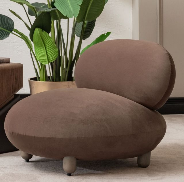 Michael Amini® Bristol Point Saddle Brown Accent Chair-1