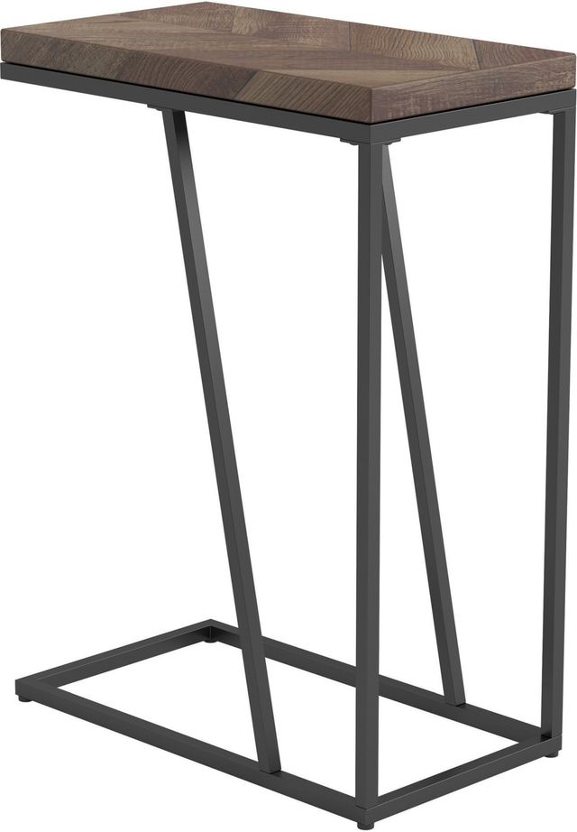 Coaster® Sergio Tobacco Chevron Rectangular Accent Table with Black Metal Base-0