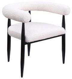 Coaster® Dunmore Black/Cream Upholstered Dining Arm Chair