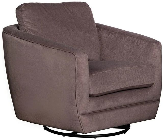 LH Home Feather Baltimo Ash Brown/Matte Black Swivel Glider Chair-0