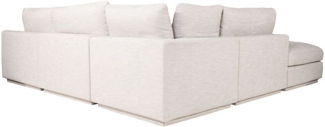 Moe's Home Collection Justin Dream 5-Piece Taupe L-Shaped Modular Sectional and Ottoman-2