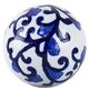 A & B Home 4-Piece Blue/White Decorative Spheres Set-3