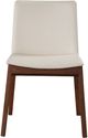 Moe's Home Collection Deco 2-Piece Cream White PVC Dining Chair Set-1