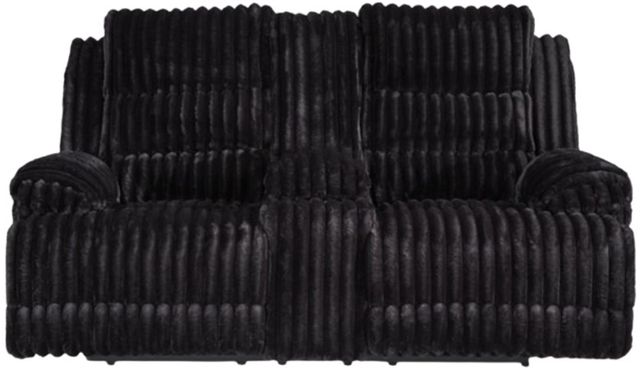 Signature Design by Ashley® Rhines Falls Onyx Double Power Reclining Loveseat with Console-1