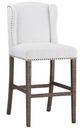 Forty West White Cotton boll 30'' Bar Stool-0