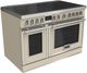 Fulgor Milano® Evoque 400 Series 48” Glossy Ivory Pro Style Induction Range with Chrome Trim-0