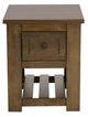 International Furniture Direct Parota III Barrel Brown Chairside Table-1