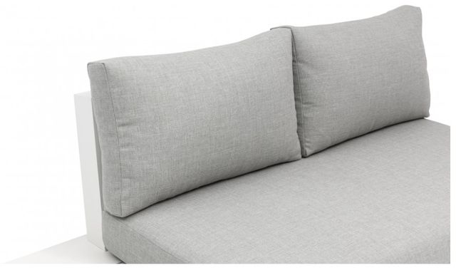 Meridian Furniture Maldives 2-Piece Gray/White Aluminum/Fabric 102" Outdoor Modular Sectional-4