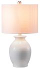 A & B Home Vale White Ceramic Table Lamp-1