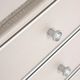 Michael Amini® Glimmering Heights Glass Top Vanity Desk with Ivory Base-3