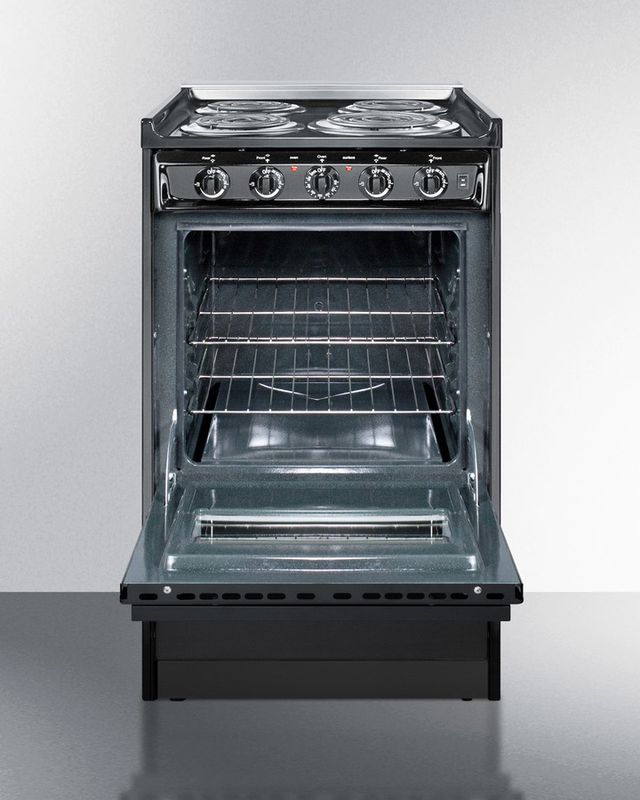 Summit® 20" Black Slide-In Electric Range-3