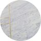 A & B Home Brass Inlay Round Table with Marble Base-4