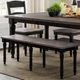 Jofran Inc. Madison County Brown/Vintage Black Dining Bench-1