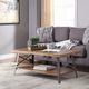 ACME Furniture Ikram Weathered Oak Coffee Table with Sandy Black Base-2