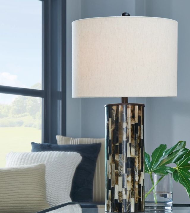 Signature Design by Ashley® Ellford Black/Brown/Cream Table Lamp-2