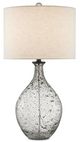 Currey & Company Luc Clear Speckled Glass/Steel Gray Table Lamp-0