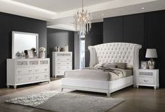 Coaster® Barzini 4-Piece White California King Bedroom Set