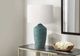 Monarch Specialties Inc. Green Concrete Table Lamp with Ivory Shade-2