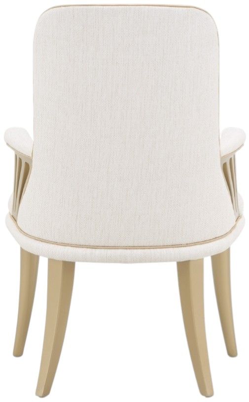Michael Amini® La Terrazza Creamy Pearl Dining Arm Chair-3