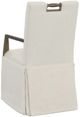 Fairfield® Customizable Dining Entree Pull Short Button Back Skirted Arm Chair-3