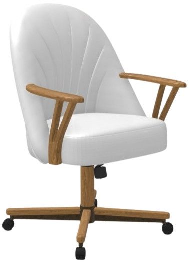 Chromcraft Customizable Bailey Caster Swivel Dining Chair-3