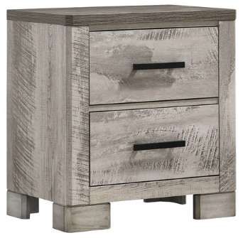 Elements International Millers Cove 4-Piece Gray Twin Panel Bedroom Set-3
