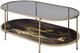ACME Furniture Fiorella Glass Top Coffee Table with Black Marble Print/Champagne Base-4