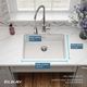 Elkay Quartz Classic® White 25" x 18-1/2" x 5-1/2" Single Bowl Undermount ADA Sink with Perfect Drain®-4