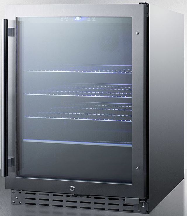 Summit® 24" 4.2 Cu. Ft. Stainless Steel Beverage Center-1