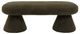 Meridian Furniture Drum Green Faux Shearling Teddy Fabric Upholstered Bench-1