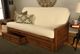 Kodiak Furniture Lexington Canton Cream/Weathered Brown Full Futon and Storage Drawer with Mattress-4