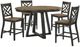 Intercon Harper Pecan Top Round Counter Table with Brushed Brown Base-2