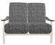 Telescope Casual St. Catherine Agra Classic/Desert Aluminum/Fabric Outdoor MGP Cushion Loveseat with Chestnut Rustic Arms-1