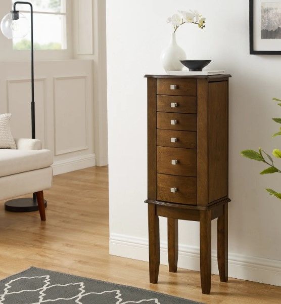 Powell® Meredith Walnut Jewelry Armoire-1